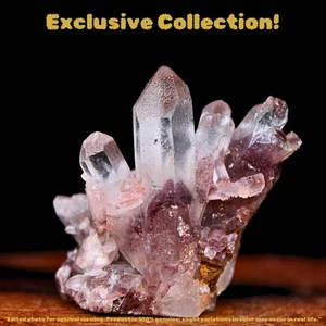 Roter Phantomquarz 103g Rohkristall Cluster Heilmineral aus Indien - Bild 1 von 5