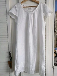 Malvin White Linen Dress Size M - Picture 1 of 3