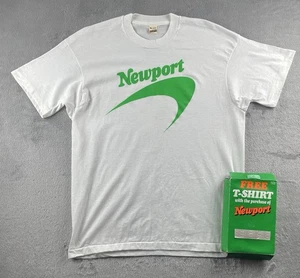 Vintage Newport Zigaretten Promo T-Shirt Erwachsene XL Bildschirm Sterne Werbung LESEN - Bild 1 von 14