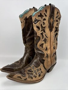 Corral Vintage-Stil C1933 spitz zulaufende Westernstiefel Damengröße 10 - Bild 1 von 8
