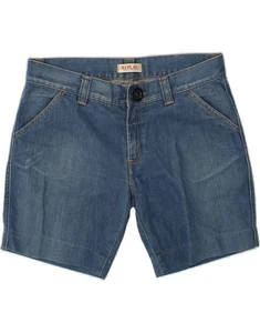 Pantalones cortos de mezclilla para mujer REPLAY W30 algodón azul medio BT07 - Imagen 1 de 3