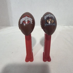 Lote De Colección De 2 Dispensadores De Fútbol Americano PEZ Ohio State 2002 Vástago Rojo - Imagen 1 de 8