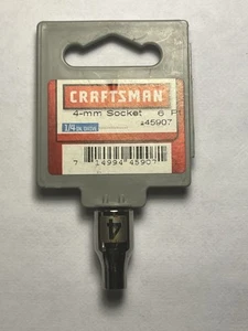 Craftsman Socket 1/4" Drive 4mm 6pt 45907 Easy Read Sears NOS Made In USA - Picture 1 of 8