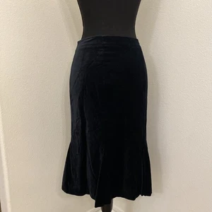 Boden Rock 10L schwarz Samt Bleistift Trompete Midi leise Luxus Luxe Whimsigoth - Bild 1 von 11