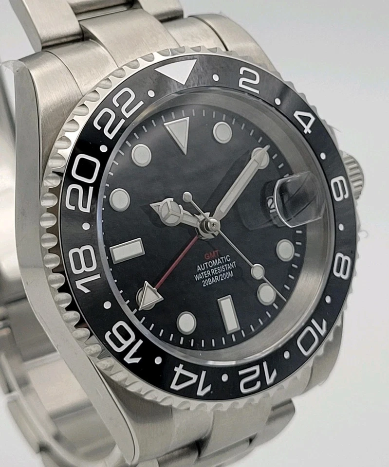 Reloj Hombre Personalizado 40mm Negro Buzos 'Sub' NH34 Seiko TMI Movimiento Automático 10atm. GMT  Foto 1 de 4