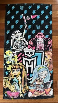 Toalla de baño de playa Monster High 2014 TOTAL RECHARGE 100 % algodón 27" x 54" Foto 1 de 2
