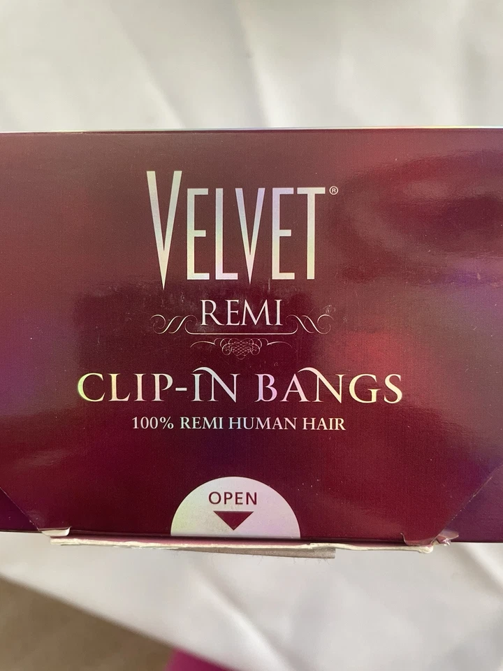 Outre 4 Pieces 100% Remy Human Hair Clip In Bangs. Color 1B Dark Brown - Image 1 of 4