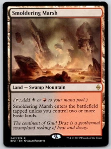 Smoldering Marsh - Battle for Zendikar BFZ - MTG - LP Magic - 247 R - Picture 1 of 2