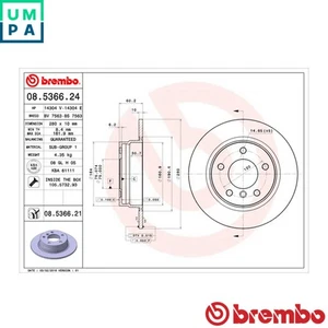 2x BRAKE DISC 08.5366.21 FOR BMW M43B19 M44B19 1.9L M42B18 N46B18A N42B18 1.8L - Picture 1 of 9