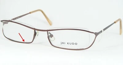 JAI KUDO 422 M03 MARRÓN-ROJO GAFAS MARCO METAL 50-18-130mm (NOTAS) Foto 1 de 4
