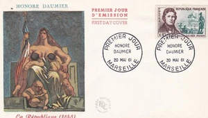 FRANCE 1961 FDC HONORE DAUMIER YT 1299 - Foto 1 di 1
