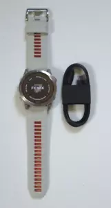 Garmin Fenix 7X Pro Sapphire Solar GPS Smartwatch - Titanium/Fog Gray/Orange - Picture 1 of 12