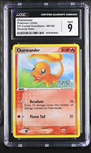 Charmander Pokemon (2006) EX Crystal Guardians Reverse Holo 48/100 CGC 9 MINT - Picture 1 of 2