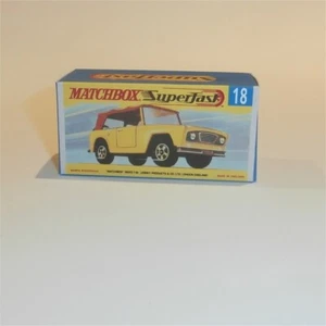 Matchbox Lesney Superfast 18 e Jeep Scout Field Car G Style Repro Box - Picture 1 of 4