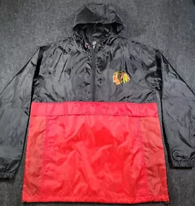 Majestic NHL Chicago Blackhawks Parka Giacca Antipioggia Pullover Sportivo Uomo Lg Alto 604 - Foto 1 di 16