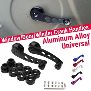 Black Window Winder Crank Manual Door Handle Knob Set Billet Aluminum Universal - Bild 1 von 14