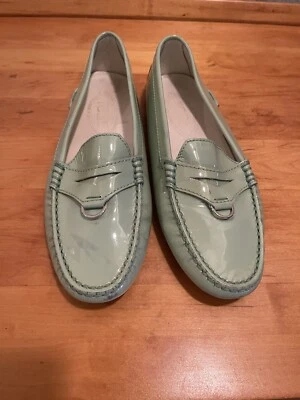 TODS Mujer Mocasines Verde Menta Charol Conducción Zapatos Sin usar, en caja 7.5 Foto 1 de 4