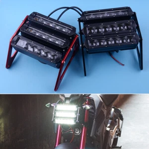 3 Row LED Motorcycle Headlight Fog Light Fits For Honda Grom MSX125 2013-2019 - Picture 1 of 6