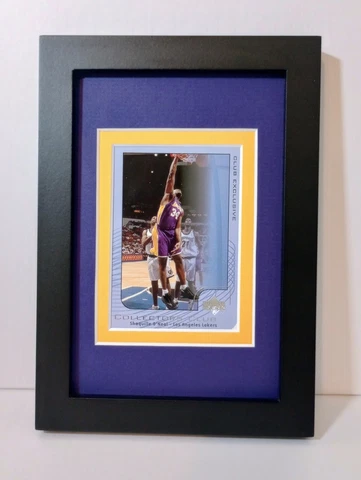 Shaquille O'Neal Los Angeles Lakers Display Custom Framed Basketball Card Shaq Cover