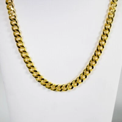 Cuban Link Golden Chain Necklace for Men Boys, 6mm 22 inch Men's Necklaces - Image 1 of 4