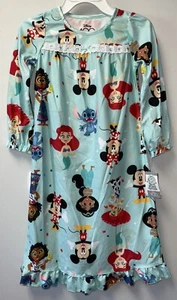 *NWT* Disney Characters (Size 6) Princess 100 Flannel Granny Nightgown Pajamas - Picture 1 of 4