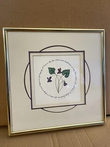 Susan Loy Limited Edition 359/2000 Signed Print Framed Mat “Violet Faith” 10x10 - Picture 1 of 5
