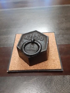 Antique Demi Kilog w/Cast Iron Scale Weight Paper Steampunk Ring good condition - Picture 1 of 12