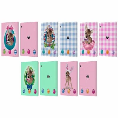 ANIMAL CLUB INTERNATIONAL EASTER FAWN LEATHER BOOK CASE FOR HUAWEI XIAOMI TABLET - Image 1 of 4