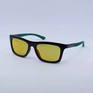 Gucci GG1735S 005 Black with Green/Yellow with Logo Orange Mirror 54-19-135 S... - Picture 1 of 7
