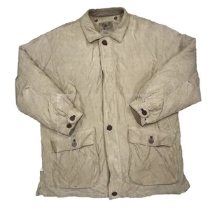 Vtg Chore Coat Men’s XL Barn Jacket Removable Down Liner Khaki Rainforest Brand - Picture 1 of 24