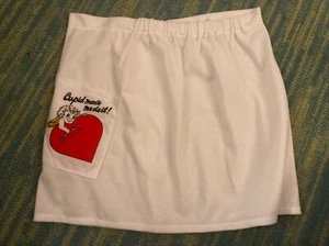 Vintage 80s Valentines Day Bath Kilt! Jockey Brand White One size fits most - Picture 1 of 4