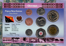 Littleton World Coin Set Papua New Guinea UNC 1996-2009 2 Kina 2008 1 Kina 1996