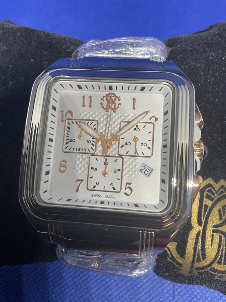 Roberto Cavalli Swiss Made Tonneau mod 03839 Reloj Pulsera Hombre’s  Foto 1 de 4