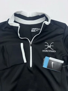 Nike Golf Womens Dri-Fit 1/2 Zip Cover Up Black 578674-010 M Pullover 1/4 - Picture 1 of 12