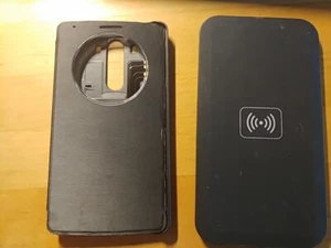 Original LG Wireless Charging Schnellkreis Folio schwarze Hülle LG G3 + Charger - Bild 1 von 8