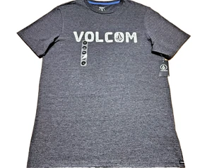 VOLCOM T-Shirt Men's Medium Charcoal Gray Heather Modern Fit Bold Logo A5721808 - Picture 1 of 16