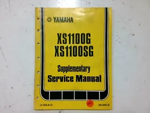 Yamaha XS1100G XS1100SG Supplementary Service Manual LIT-11616-01-74 M442 - Bild 1 von 3
