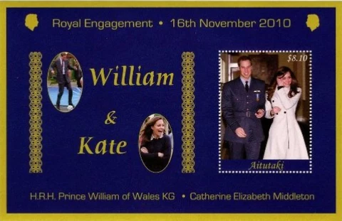 Aitutaki #SGMS760-SGMS762 MNH 2011 QEII Kate William Engagement Polo [566-568] Cover