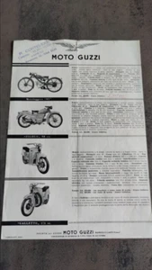 MOTO GUZZI gamme italienne 1953 prospectus brochure catalogue dépliant catalog - Photo 1/2