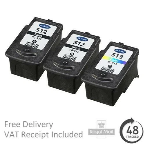 Premium Remanufactured Canon PG-512 & CL-513 High Capacity Ink Cartridges - Image 1 of 1