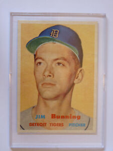 jim Bunning Baseball Topps 1957 - Near Mint - I bought in 1957 Detroit.