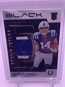 2022 PANINI BLACK Alec Pierce ROOKIE INFLUX JERSEY Patch #/150 COLTS - Picture 1 of 2