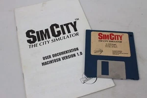 Vintage Macintosh Version 1.0 Sim City Simulator Software Floppy Disk Software - Photo 1/6