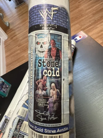 1998 WWF Stone Cold Steve Austin 2' x 6' Giant Poster New Old Stock WWE WCW DS Cover