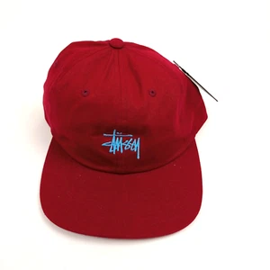 Stüssy Basic Logo Twill Cap, Cardinal - Picture 1 of 6