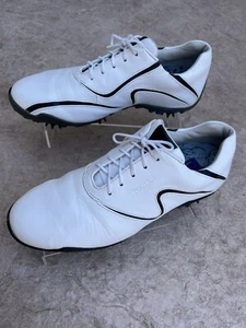 Women’s Footjoy LoPro Spikes White Leather Golf shoes Size 9M 97094 - Picture 1 of 13