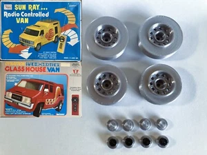 New set of wheels for vintage Sears Sun Ray & Dynatron Glass House RC vans - Picture 1 of 5