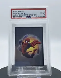 2014 Panini Spider Man Ultimate Spider-Man Stickers #2 PSA 9 - Picture 1 of 2