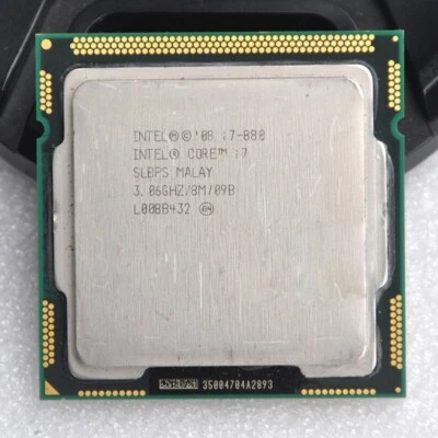 Intel Core i7-880 Quad Core 3.06GHz 8MB Socket LGA1156 95W SLBPS B1 45nm CPU - Image 1 of 2