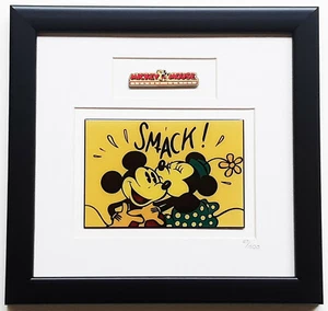 DISNEY KUNSTRAHMEN 12 X 12 SMACK SONNTAG COMICS LE 2001 MICKEY MINNIE MOUSE MIT COA MATTE - Bild 1 von 2